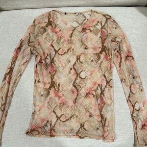 Sheer Snakeskin Long Sleeve Top (I.AM.GIA tagged for exposure)